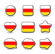 SOUTH OSETIA FLAG ICON SET