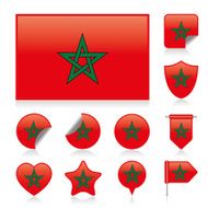 Morocco flag set