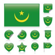 Mauritania flag set