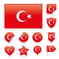 Turkey flag set
