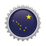 Alaska bottle top flag