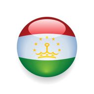World Flag Button Tajikistan