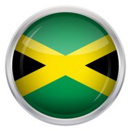 Glossy Button - Flag of Jamaica N4