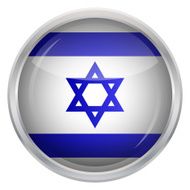 Glossy Button - Flag of Israel N4