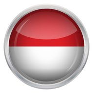 Glossy Button - Flag of Indonesia N4