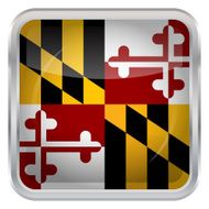 Glossy Button - Flag of Maryland N4