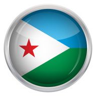 Glossy Button - Flag of Djibouti N4