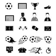 Soccer Icons set Illustration eps10