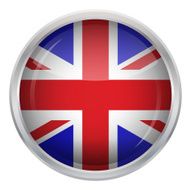 Glossy Button - Flag of United Kingdom N2