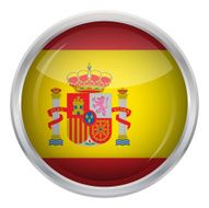 Glossy Button - Flag of Spain N3