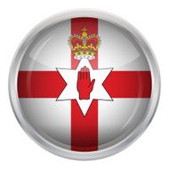 Glossy Button - Flag of Northern Ireland N3