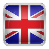 Glossy Button - Flag of United Kingdom N3