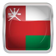 Glossy Button - Flag of Oman N3