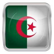 Glossy Button - Flag of Algeria N4