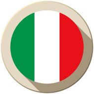 Italy Flag Button Icon Modern