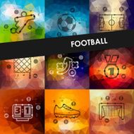 football timeline infographics with blurred background N2