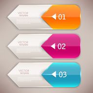 Colorful bookmarks and arrows for text