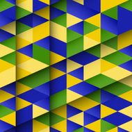 Abstract design using Brazil flag colours