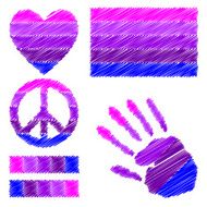 Transgender pride design elements N2