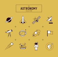 Astronomy Vector Icon Set N3