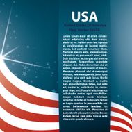 Vector background USA flag and Text
