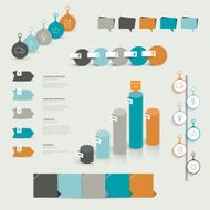 Collection of colorful infographic elements