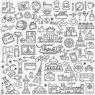 travel landmarks icons
