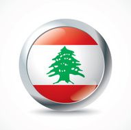 Lebanon flag button N2