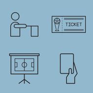 soccer line icon set N5
