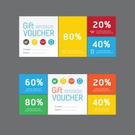 Vector gift voucher coupon template design paper label frame N5