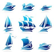 Ships set Vector