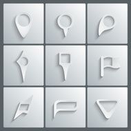Set of white pointers