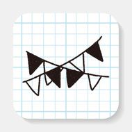 doodle decorative flag N12