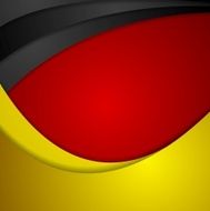 Corporate wavy bright abstract background German colors