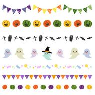 Halloween decorative borders
