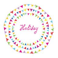 Bunting flags holiday frame N2