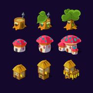 Cartoon element of the game fairy houses N2