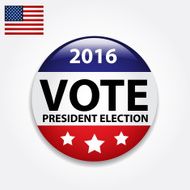 Vote for president button