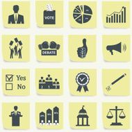 Politics Voting and elections icons