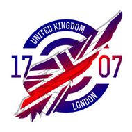 United Kingdom flag on wing Original idea with gradient