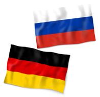 Germany Russia Creative Illustration Flag Design
