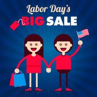 Big sale on a labor day illustration