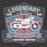 British Motorcycle T-shirt Design vector illustration