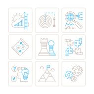 Set of vector business icons and concepts