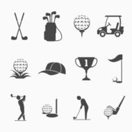 Golf icon set N5