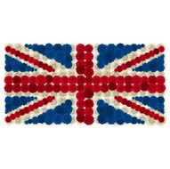 Flag of Great Britain made flowers