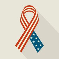 Creative Ribbon with USA Flag For Memorial Day