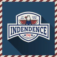 4th of July Badge logo for independence day celebration party