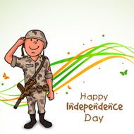 Saluting soldiers for Indian Independence Day