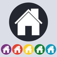 Stock Vector Linear icon house Flat design